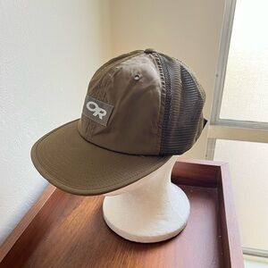 Outdoor Research Olive Mesh Hiking Running Cap Hat